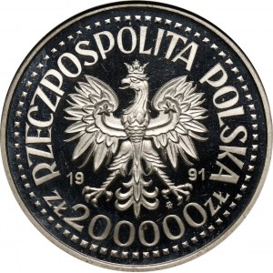 III RP, 200000 złotych 1991, Jan Paweł II, PRÓBA, nikiel