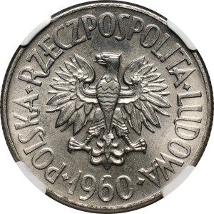 PRL, 5 złotych 1960, Waryński, PRÓBA, nikiel