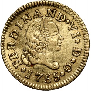 Spain, Ferdinand VI, 1/2 Escudo 1755, Madrid