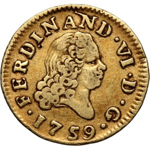 Spain, Ferdinand VI, 1/2 Escudo 1759, Madrid