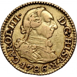 Spain, Charles III, 1/2 Escudo 1786, Madrid