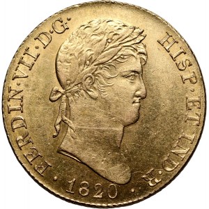Spain, Ferdinand VII, 4 Escudos 1820, Madrid