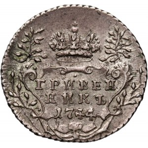 Russia, Elizabeth I, 10 Kopecks (Grivennik) 1744, Moscow