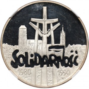 III RP, 100000 złotych 1990, Solidarność, PRÓBA, Typ D