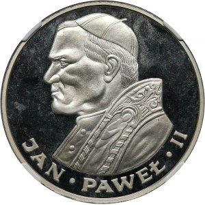 PRL, 10000 złotych 1986, Valcambi, Jan Paweł II, stempel lustrzany