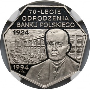 III RP, 300000 złotych 1994, 70-lecie Banku Polskiego, PRÓBA, nikiel