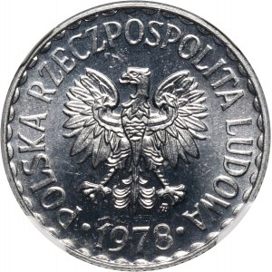 PRL, 1 złoty 1978, PROOFLIKE