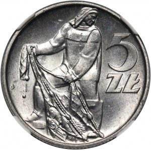 PRL, 5 złotych 1973, Rybak