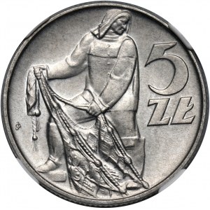 PRL, 5 złotych 1971, Rybak