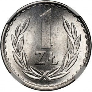 PRL, 1 złoty 1982, cienka data