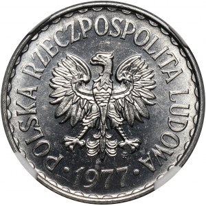 PRL, 1 złoty 1977, PROOFLIKE