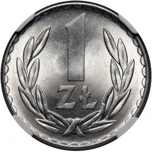 PRL, 1 złoty 1975, bez znaku mennicy