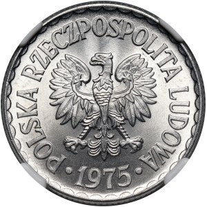 PRL, 1 złoty 1975, bez znaku mennicy