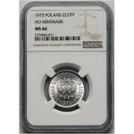 PRL, 1 złoty 1975, bez znaku mennicy