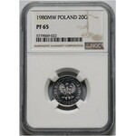 PRL, 20 groszy 1980, PROOF