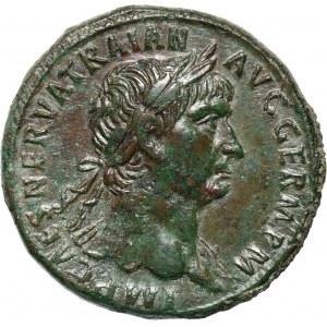 Cesarstwo Rzymskie, Trajan 98-117, sesterc, Rzym