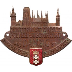 Wolne Miasto Gdańsk, plakieta z 1931 roku, 2. Międzynarodowy Rajd Policyjny