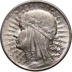 II RP, 5 złotych 1932 bez znaku mennicy, Londyn, Głowa kobiety