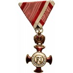 Austria, Franz Joseph, Golden Cross of Merit with a crown for civilians in a box (Zivil-Verdienstkreuz)