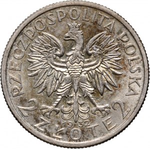 II RP, 2 złote 1932, Warszawa, Głowa kobiety