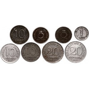 Zestaw monet dla Królestwa Polskiego 1917-1918