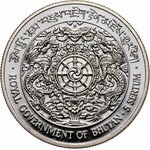 Bhutan, Jigme Singye Wangchuk, zestaw 3 platynowych monet z 1979 roku, stempel lustrzany