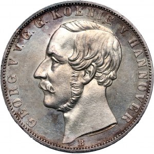 Germany, Georg V, Hannover, 2 Thaler 1866 B, Hannover