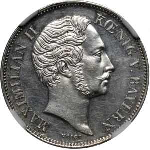 Germany, Bavaria, Miximilian II Josef, 1/2 Gulden 1858, Munich, Proof