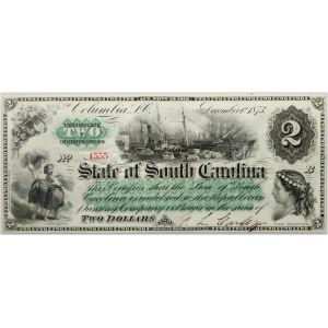 USA, South Carolina, Columbia, 2 Dollars 1873