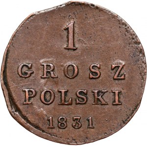 Królestwo Kongresowe, Mikołaj I, grosz 1831 KG, Warszawa