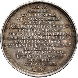 XVIII wiek, medal w srebrze, Suita cesarzy rzymskich, Lucius Calpurnius Piso