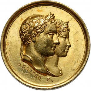 France, Napolen, gold medal, 1810, Marriage of Napoleon and Marie Louise