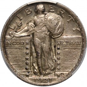 USA, 25 Cents (Quarter) 1921, Philadelphia, Standing Liberty