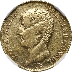 Francja, Napoleon I, 20 franków AN XI A, Paryż