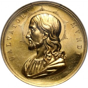 Austria, Medal in Gold of 6 Ducat weight, ND (after 1843), Vienna, Salvator Mundi