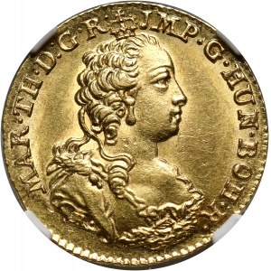 Austria, Niderlandy, Maria Teresa, souverain d'or 1750, Antwerpia