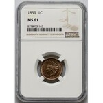Stany Zjednoczone Ameryki, cent 1859, Filadelfia, Indian Head