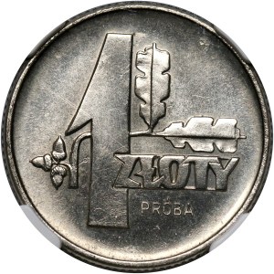 PRL, 1 złoty 1958, PRÓBA, nikiel