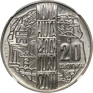 PRL, 20 złotych 1964, Nowa Huta, PRÓBA, nikiel