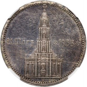 Germany, 5 Mark 1934 A, Berlin, Potsdam Church, PROOF