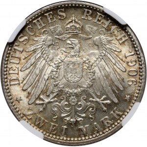 Germany, Baden, Friedrich I, 2 Mark 1906, Karlsruhe, Golden Wedding