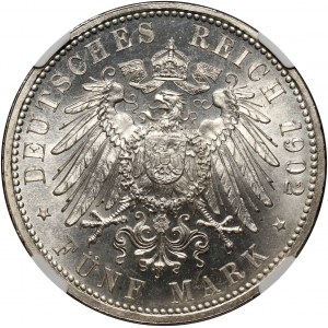Niemcy, Badenia, Fryderyk I, 5 marek 1902, Karlsruhe