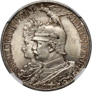 Niemcy, Prusy, Wilhelm II, 2 marki 1901 A, Berlin, 200 lecie Królestwa Prus