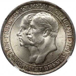 Germany, Prussia, Wilhelm II, 3 Mark 1911 A, Berlin, Breslau University