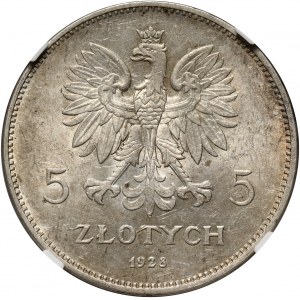 II RP, 5 złotych 1928, Bruksela, Nike