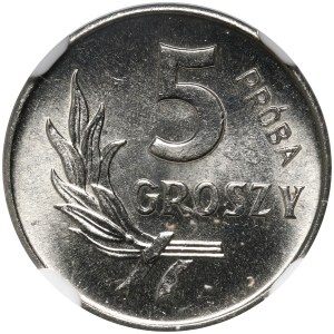 PRL, 5 groszy 1963, PRÓBA, nikiel