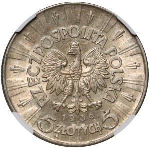 II RP, 5 złotych 1936, Warszawa, Józef Piłsudski