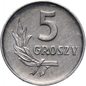 PRL, 5 groszy 1971, ODWROTKA