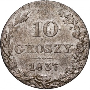 Zabór rosyjski, Mikołaj I, 10 groszy 1837 MW, Warszawa