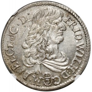 Germany, Brandenburg-Prussia, Friedrich Wilhelm I, 1/3 Taler 1671 IL, Krossen